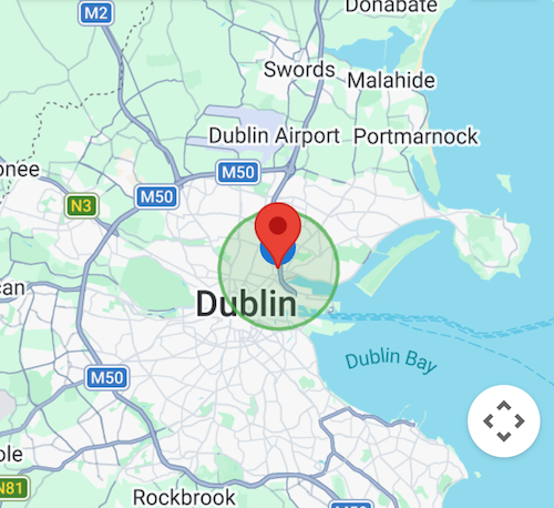 Google Maps area